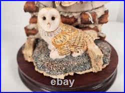 Border Fine Arts Silent Sanctuary By Ray Ayres, Owls & Young Figurine 1988
