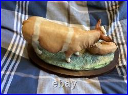 Border Fine Arts Simmental Cow & Calf By Anne Wall Limited 597/850