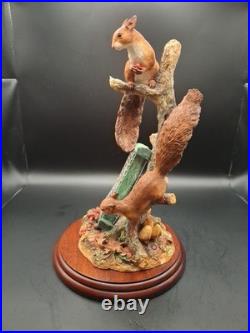 Border Fine Arts Society Figurine Red Squirrels Autumn Reds Boxed B0779