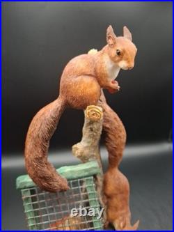 Border Fine Arts Society Figurine Red Squirrels Autumn Reds Boxed B0779