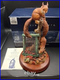 Border Fine Arts Society Figurine Red Squirrels Autumn Reds Boxed B0779