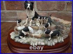 Border Fine Arts'Spilt Milk' Collie & Pups JH99 Herriot Collection By Ayres