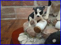 Border Fine Arts'Spilt Milk' Collie & Pups JH99 Herriot Collection By Ayres