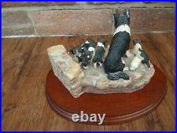 Border Fine Arts'Spilt Milk' Collie & Pups JH99 Herriot Collection By Ayres
