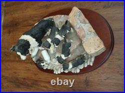 Border Fine Arts'Spilt Milk' Collie & Pups JH99 Herriot Collection By Ayres