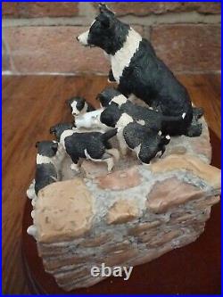 Border Fine Arts'Spilt Milk' Collie & Pups JH99 Herriot Collection By Ayres