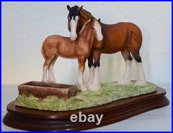 Border Fine Arts Spring Pastures JH32 Rare Vintage Mare & Foal Large Tableau