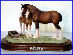 Border Fine Arts Spring Pastures JH32 Rare Vintage Mare & Foal Large Tableau