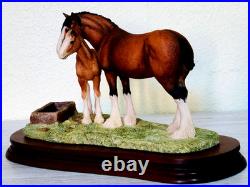 Border Fine Arts Spring Pastures JH32 Rare Vintage Mare & Foal Large Tableau