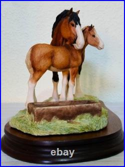 Border Fine Arts Spring Pastures JH32 Rare Vintage Mare & Foal Large Tableau