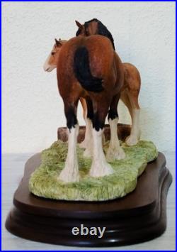 Border Fine Arts Spring Pastures JH32 Rare Vintage Mare & Foal Large Tableau