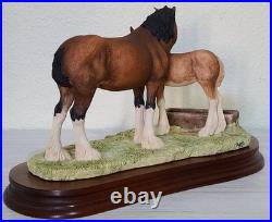 Border Fine Arts Spring Pastures JH32 Rare Vintage Mare & Foal Large Tableau