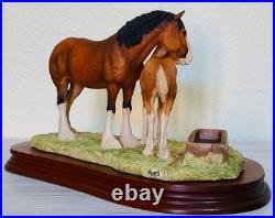 Border Fine Arts Spring Pastures JH32 Rare Vintage Mare & Foal Large Tableau
