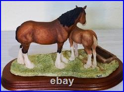 Border Fine Arts Spring Pastures JH32 Rare Vintage Mare & Foal Large Tableau