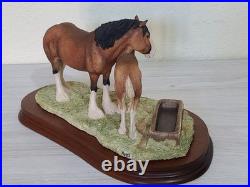 Border Fine Arts Spring Pastures JH32 Rare Vintage Mare & Foal Large Tableau