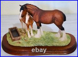 Border Fine Arts Spring Pastures JH32 Rare Vintage Mare & Foal Large Tableau