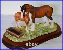 Border Fine Arts Spring Pastures JH32 Rare Vintage Mare & Foal Large Tableau