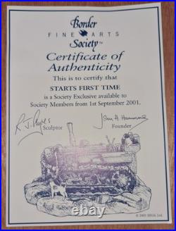 Border Fine Arts Starts First Time B0702 Boxed Certificate Ray Ayres Tractor