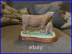 Border Fine Arts Studio Enesco 2003 Cattle Breeds A2312 Highland Cow & Calf