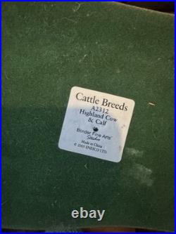 Border Fine Arts Studio Enesco 2003 Cattle Breeds A2312 Highland Cow & Calf