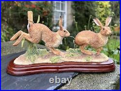 Border Fine Arts Studio Hares'Mammals''RUNNING HARES' No. A20441 2009