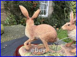 Border Fine Arts Studio Hares'Mammals''RUNNING HARES' No. A20441 2009