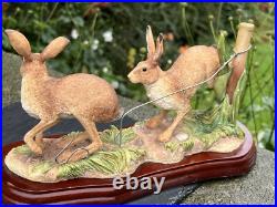 Border Fine Arts Studio Hares'Mammals''RUNNING HARES' No. A20441 2009