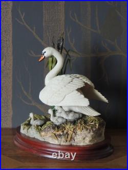 Border Fine Arts Swan and Cygnets Sculpture First One In by Ray Ayres 1997
