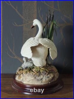 Border Fine Arts Swan and Cygnets Sculpture First One In by Ray Ayres 1997