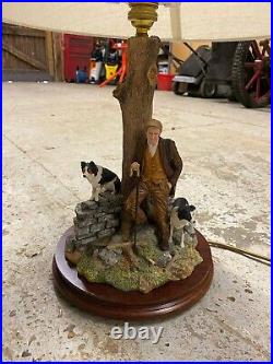 Border Fine Arts Table Lamp A moment to Reflect Shepherd/Border Collies-Boxed