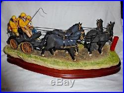 Border Fine Arts Team Work Figurine Ltd Ed 4 Horse Trap Nib Impressive Large