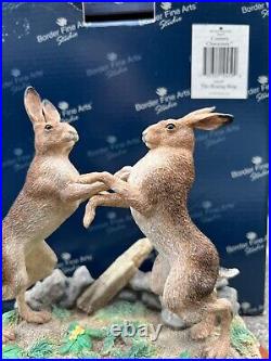 Border Fine Arts'The Boxing Ring' A0459 Country Characters Collection, Hares