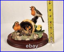 Border Fine Arts'The Joys Of Spring' Two Robins Nest In Teapot Model No SOC2