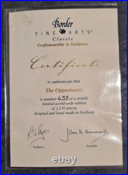 Border Fine Arts The Opportunist Limited Edition #438/1250 Original Box