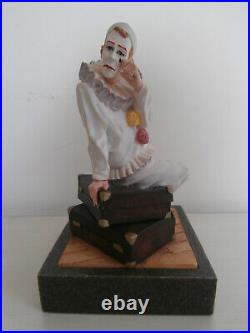 Border Fine Arts The Party's Over Clown Sat On Suitcase Limited Edition Figurine