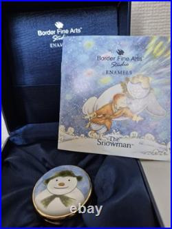 Border Fine Arts The Snowman Round Enamel Box No A3997