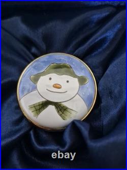Border Fine Arts The Snowman Round Enamel Box No A3997