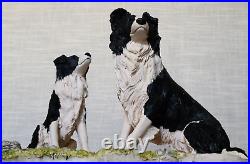 Border Fine Arts The Understudy L150 Sheep Dog and Puppy on Wooden Base Ltd Edn