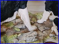 Border Fine Arts The Understudy L150 Sheep Dog and Puppy on Wooden Base Ltd Edn