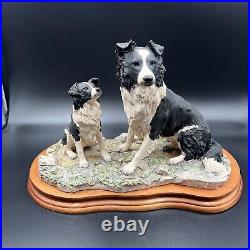 Border Fine Arts'The Understudy' L150 Two Border Collies Large Model VGC 1994