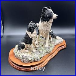 Border Fine Arts'The Understudy' L150 Two Border Collies Large Model VGC 1994