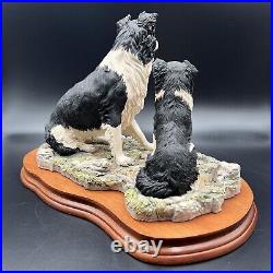 Border Fine Arts'The Understudy' L150 Two Border Collies Large Model VGC 1994