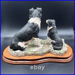 Border Fine Arts'The Understudy' L150 Two Border Collies Large Model VGC 1994