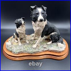 Border Fine Arts'The Understudy' L150 Two Border Collies Large Model VGC 1994