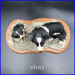 Border Fine Arts'The Understudy' L150 Two Border Collies Large Model VGC 1994