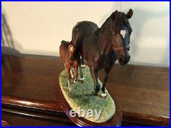 Border Fine Arts'Thoroughbred Mare And Foal'Dark and Light Bay Ltd Ed 534/1500