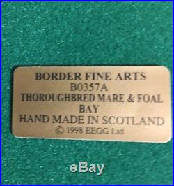 Border Fine Arts Thoroughbred Mare and Foal Bay horse limited ed. B0357A