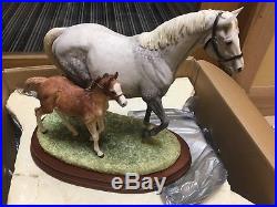 Border Fine Arts Thoroughbred Mare and Foal Grey horse limited ed. B0357B