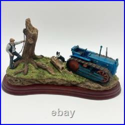 Border Fine Arts Tractors A6343 Clearing Out Figure Group On Plinth Great Cond