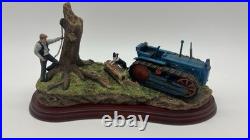 Border Fine Arts Tractors A6343 Clearing Out Figure Group On Plinth Great Cond